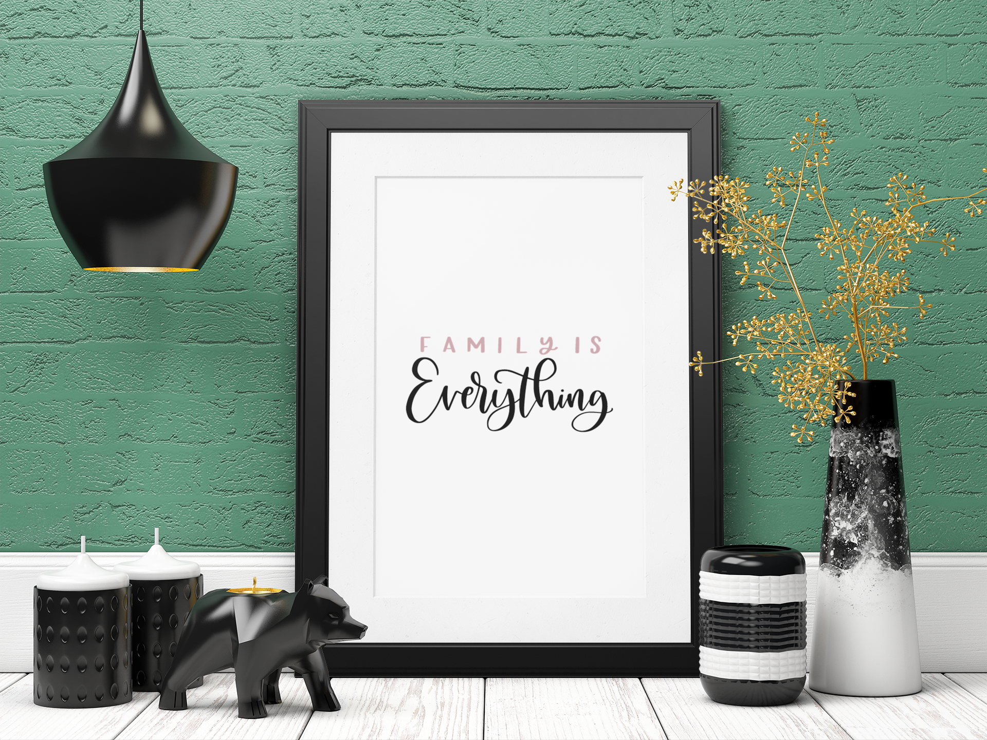 Family Is Everything – Stilren väggdekor för hemmet