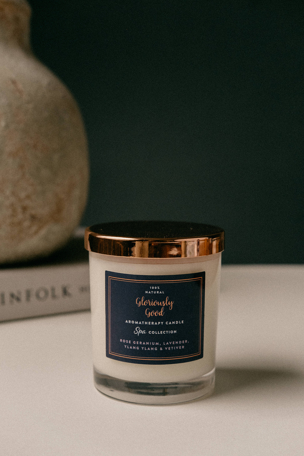 Aromaterapi Doftljus med Rosengeranium, Lavendel, Ylang Ylang & Vetiver – Naturligt Doftsatt