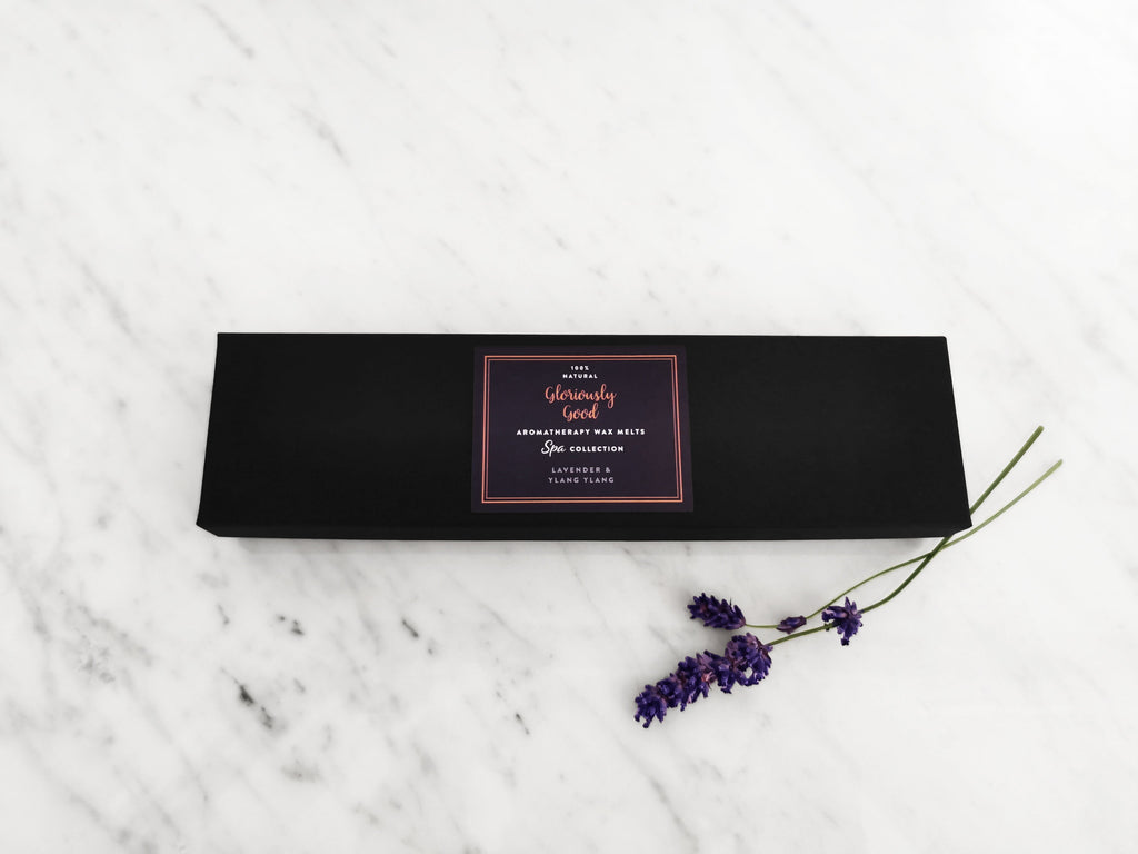 Aromaterapi smältvaxkakor – Lavendel & Ylang Ylang med Lavendelblommor